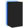 Image de vidaXL Armoire TV murale avec lampes LED Noir 40,5x35x80 cm
