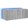 Image de vidaXL Armoire TV murale avec lampes LED Gris Sonoma 80x35x31 cm