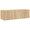 Image de vidaXL Armoire TV murale avec lampes LED Chêne Sonoma 100x35x31 cm