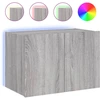 Image de vidaXL Armoire TV murale avec lampes LED Gris Sonoma 60x35x41 cm