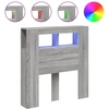 Image de vidaXL Tête de lit LED Gris Sonoma 100x18,5x103,5 cm Bois composite