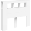 Image de vidaXL Tête de lit LED Blanc 120x18,5x103,5 cm Bois composite