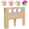 Image de vidaXL Tête de lit LED Chêne Sonoma 120x18,5x103,5 cm Matériau dérivé du bois