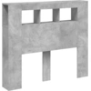 Image de vidaXL Tête de lit LED gris béton 120x18,5x103,5 cm Bois composite