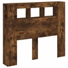 Image de vidaXL Tête de lit LED chêne fumé 120x18,5x103,5 cm Bois composite