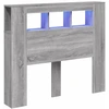 Image de vidaXL Tête de lit LED Gris Sonoma 120x18,5x103,5 cm Bois composite