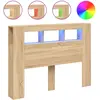 Image de vidaXL Tête de lit LED Chêne Sonoma 140x18,5x103,5 cm Matériau dérivé du bois