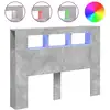 Image de vidaXL Tête de lit LED gris béton 140x18,5x103,5 cm Bois composite