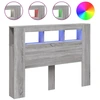 Image de vidaXL Tête de lit LED Gris Sonoma 140x18,5x103,5 cm Bois composite