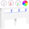 Image de vidaXL Tête de lit LED Blanc 180x18,5x103,5 cm Bois composite