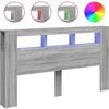 Image de vidaXL Tête de lit LED Gris Sonoma 180x18,5x103,5 cm Bois composite