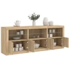 Image de vidaXL Sideboard avec lampes LED Chêne Sonoma 181,5x37x67 cm
