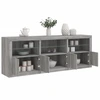 Image de vidaXL Sideboard avec lampes LED Gris Sonoma 181,5x37x67 cm
