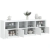 Image de vidaXL Sideboard avec lampes LED blanc 202x37x67 cm