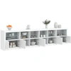 Image de vidaXL Sideboard avec lampes LED blanc 283x37x67 cm