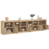 Image de vidaXL Sideboard avec lampes LED Chêne Sonoma 283x37x67 cm