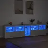 Image de vidaXL Sideboard avec lampes LED blanc 283x37x67 cm