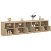 Image de vidaXL Sideboard avec lampes LED Chêne Sonoma 283x37x67 cm