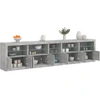 Image de vidaXL Sideboard avec lampes LED gris béton 283x37x67 cm