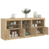 Image de vidaXL Sideboard avec lampes LED Chêne Sonoma 162x37x67 cm