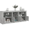Image de vidaXL Sideboard avec lampes LED gris béton 162x37x67 cm