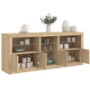 Image de vidaXL Sideboard avec lampes LED Chêne Sonoma 181,5x37x67 cm