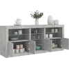 Image de vidaXL Sideboard avec lampes LED gris béton 181,5x37x67 cm
