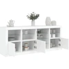 Image de vidaXL Sideboard avec lampes LED blanc 164x37x67 cm