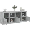 Image de vidaXL Sideboard avec lampes LED gris béton 164x37x67 cm