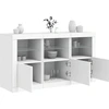 Image de vidaXL Sideboard avec lampes LED blanc 123x37x67 cm