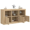 Image de vidaXL Sideboard avec lampes LED Chêne Sonoma 123x37x67 cm