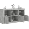 Image de vidaXL Sideboard avec lampes LED gris béton 123x37x67 cm