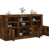 Image de vidaXL Sideboard avec lampes LED chêne fumé 123x37x67 cm