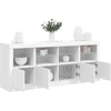 Image de vidaXL Sideboard avec lampes LED blanc 163x37x67 cm