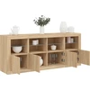 Image de vidaXL Sideboard avec lampes LED Chêne Sonoma 163x37x67 cm