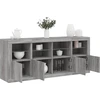Image de vidaXL Sideboard avec lampes LED Gris Sonoma 163x37x67 cm
