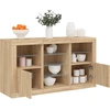 Image de vidaXL Sideboard avec lampes LED Chêne Sonoma 123x37x67 cm