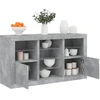 Image de vidaXL Sideboard avec lampes LED gris béton 123x37x67 cm