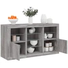Image de vidaXL Sideboard avec lampes LED Gris Sonoma 123x37x67 cm