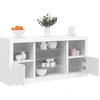 Image de vidaXL Sideboard avec lampes LED blanc 142,5x37x67 cm