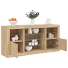 Image de vidaXL Sideboard avec lampes LED Chêne Sonoma 142,5x37x67 cm