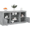 Image de vidaXL Sideboard avec lampes LED gris béton 142,5x37x67 cm