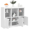 Image de vidaXL Sideboards avec lampes LED 3 pcs. Blanc Bois composite
