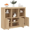 Image de vidaXL Sideboards avec lampes LED 3 pcs. chêne Sonoma bois composite
