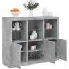 Image de vidaXL Sideboards avec lampes LED 3 pcs. Gris béton Bois composite