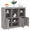 Image de vidaXL Sideboards avec lampes LED 3 pcs. Gris Sonoma Matériau dérivé du bois