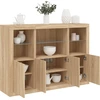 Image de vidaXL Sideboards avec lampes LED 3 pcs. chêne Sonoma bois composite