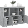 Image de vidaXL Sideboards avec lampes LED 3 pcs. Gris béton Bois composite