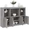 Image de vidaXL Sideboards avec lampes LED 3 pcs. Gris Sonoma Matériau dérivé du bois