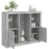 Image de vidaXL Sideboards avec lampes LED 3 pcs. Gris béton Bois composite